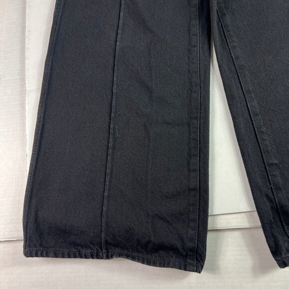 Madewell Jeans Women's 27x30* Super Wide Leg High Rise Black Faded Denim Tag 27 - Picture 6 of 16